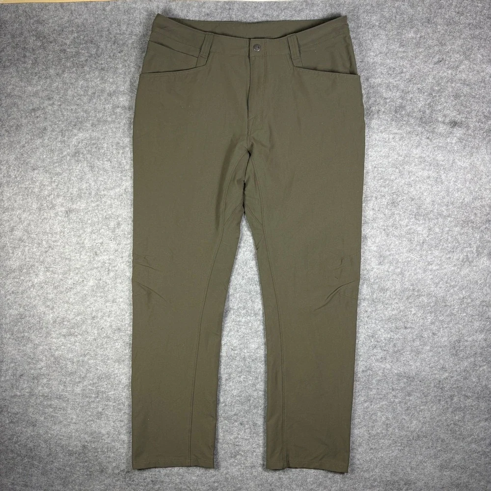 The North Face Mens Motion Pants Olive Green Hiking Outdoor Stretch Size 34